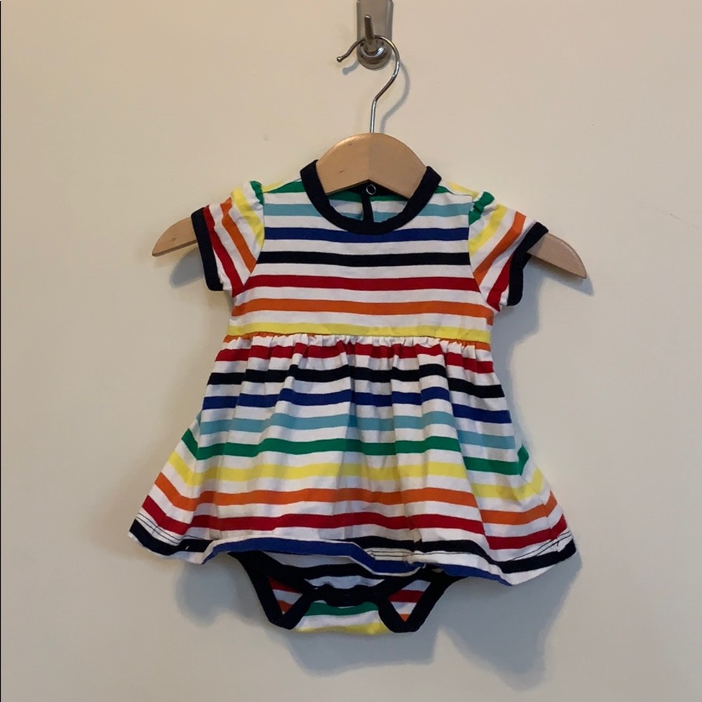 Primary.com baby rainbow stripe dress.